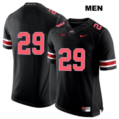 Men's NCAA Ohio State Buckeyes Zach Hoover #29 College Stitched No Name Authentic Nike Red Number Black Football Jersey II20W23HC